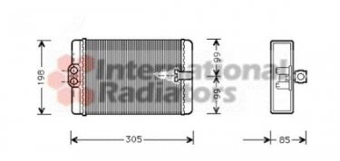 Купить 30006250 Van Wezel Радиатор печки CL-Class CLK (2.0, 2.3, 3.2, 4.3, 5.4)