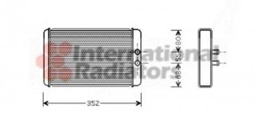 Купить 17006265 Van Wezel Радиатор печки Джампер (1.9, 2.0, 2.4, 2.8)