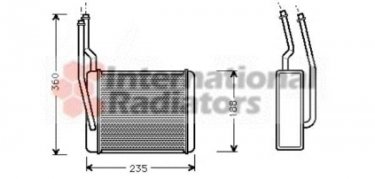 Купить 18006272 Van Wezel Радиатор печки Tourneo Connect (1.8 16V, 1.8 TDCi)