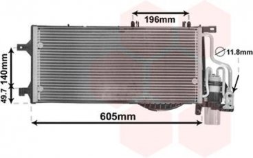 Купити 37015370 Van Wezel Радіатор кондиціонера Комбо (1.2, 1.7)