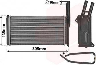 Купить 18006093 Van Wezel Радиатор печки Escort (3, 4) (1.1, 1.3, 1.4, 1.6, 1.8)