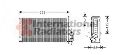 Купить 43006226 Van Wezel Радиатор печки Master 2 (1.9, 2.2, 2.5, 2.8)