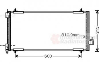 Купить 40005301 Van Wezel Радиатор кондиционера Citroen C5 (2, 3) (2.2 HDi, 2.7 HDi)