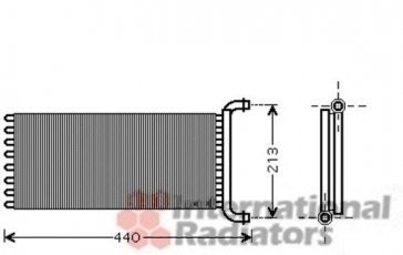 Купить 30006399 Van Wezel Радиатор печки Sprinter 906 (1.8, 2.1, 3.0, 3.5)