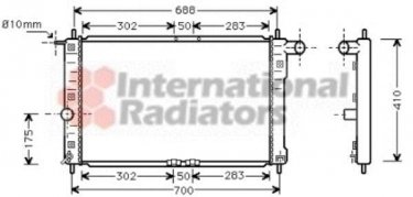Купить 81002014 Van Wezel Радиатор охлаждения двигателя Ланос (1.3, 1.5, 1.6)