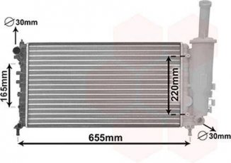 Купить 17002999 Van Wezel Радиатор охлаждения двигателя Punto (1.2 16V 80, 1.2 60)
