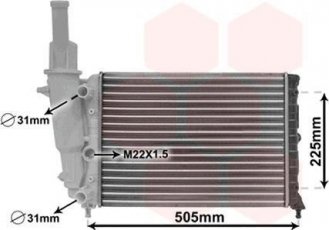 Купить 17002138 Van Wezel Радиатор охлаждения двигателя Пунто (55 1.1, 60 1.2)