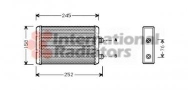 Купить 17006220 Van Wezel Радиатор печки Пунто (1.1, 1.2, 1.4, 1.7, 1.9)