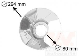Купити 5858371 Van Wezel Кожух гальмівних дисків Фольксваген ЛТ (35, 55) (2.0, 2.4, 2.7)