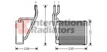 Купить 18006329 Van Wezel Радиатор печки Фиеста 5 (1.2, 1.3, 1.4, 1.6, 2.0)