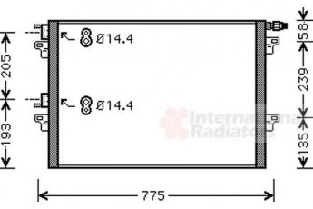 Купить 43005297 Van Wezel Радиатор кондиционера Espace 4 (1.9, 2.0, 2.2, 3.0, 3.5)