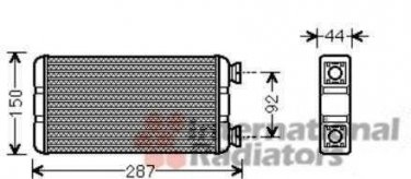 Купить 43006457 Van Wezel Радиатор печки Мастер 2 (2.2, 2.5, 3.0)