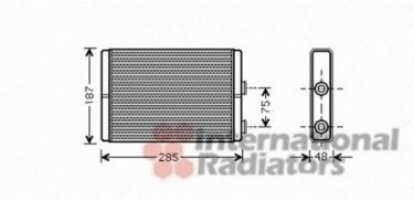 Купить 17006325 Van Wezel Радиатор печки Expert (1.6, 2.0)