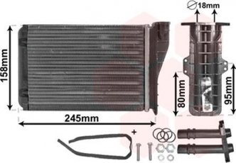 Купить 43006249 Van Wezel Радиатор печки Espace 3 (1.9, 2.0, 2.2, 2.9, 3.0)