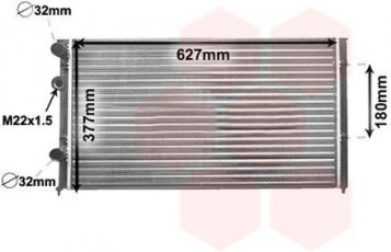 Купить 58002027 Van Wezel Радиатор охлаждения двигателя Polo (1.0, 1.4, 1.6, 1.7)