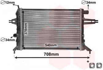 Купить 37002272 Van Wezel Радиатор охлаждения двигателя Астра (Ф, Г) (1.4, 1.6, 1.8)