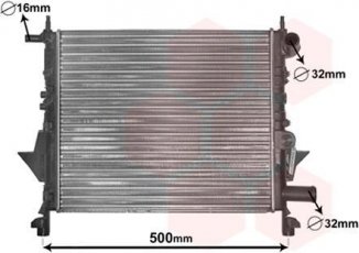 Радиатор охлаждения двигателя 43002217 Van Wezel фото 1