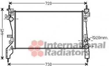 Купить 17002380 Van Wezel Радиатор охлаждения двигателя Фиорино 1.3 D Multijet