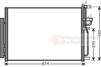 Купить 37005436 Van Wezel Радиатор кондиционера Каптива (2.4, 3.2)