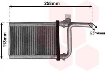 Купить 32006254 Van Wezel Радиатор печки Паджеро (3, 4) (2.5, 3.0, 3.2, 3.5, 3.8)