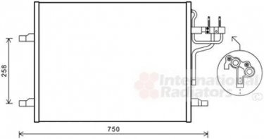Купити 18005483 Van Wezel Радіатор кондиціонера Куга 1 (2.0 TDCi, 2.5)