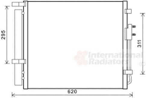 Купить 82005343 Van Wezel Радиатор кондиционера Santa FE (2.0, 2.2)
