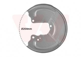 Купити 1754373 Van Wezel Кожух гальмівних дисків Брава (1.2, 1.4, 1.6, 1.7, 1.9)