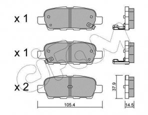 Купить 822-612-0 CIFAM Тормозные колодки задние Infiniti FX (35, 37 AWD, 45) с звуковым предупреждением износа
