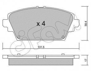 Купить 822-464-0 CIFAM Тормозные колодки передние Almera V10 (1.8, 2.0, 2.2) без датчика износа