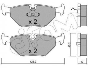 Купити 822-180-0 CIFAM Гальмівні колодки задні BMW E36 подготовлено для датчика износа колодок