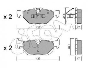 Купить 822-642-0 CIFAM Тормозные колодки задние BMW E87 (2.0, 3.0) подготовлено для датчика износа колодок