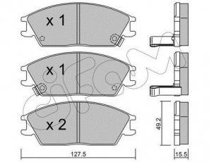 Купить 822-081-1 CIFAM Тормозные колодки передние Пони (1.3, 1.5, 1.5 i) с звуковым предупреждением износа