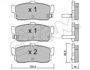 Купити 822-193-1 CIFAM Гальмівні колодки задні Maxima (A32, A33) (2.0, 2.5, 3.0, 3.5) с звуковым предупреждением износа