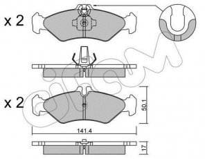 Купити 822-571-0 CIFAM Гальмівні колодки задні Спрінтер (901, 902) (2.1, 2.3, 2.7, 2.9) подготовлено для датчика износа колодок