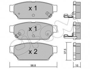 Купити 822-396-0 CIFAM Гальмівні колодки задні Лансер (1.6, 1.8, 2.0) с звуковым предупреждением износа
