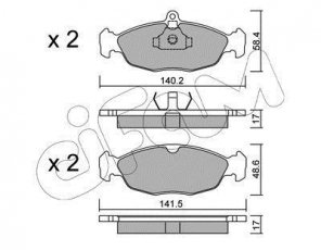 Купить 822-077-0 CIFAM Тормозные колодки передние Lanos (1.4, 1.4 Lanos, 1.5) подготовлено для датчика износа колодок