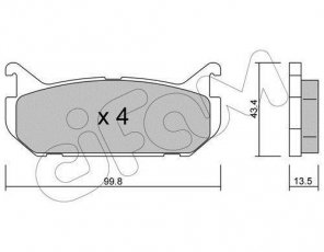 Купить 822-303-0 CIFAM Тормозные колодки задние Mazda 626 (1.8, 2.0, 2.5) без датчика износа