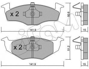 Купить 822-206-2 CIFAM Тормозные колодки передние Ибица (1.0, 1.4, 1.6, 1.9) без датчика износа