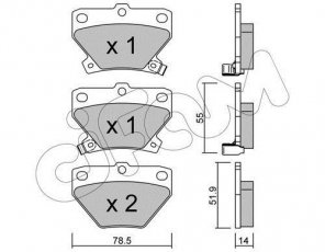 Купить 822-424-0 CIFAM Тормозные колодки задние Селика (1.8 16V TS, 1.8 16V VT-i) с звуковым предупреждением износа