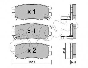 Купити 822-151-0 CIFAM Гальмівні колодки задні Лансер 2.0 EVO III с звуковым предупреждением износа