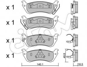 Купить 822-570-0 CIFAM Тормозные колодки задние M-Class W163 (ML 230, ML 320) с звуковым предупреждением износа