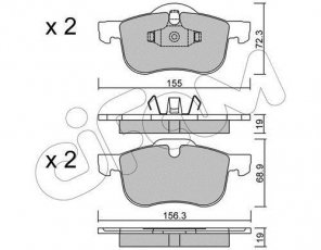 Купити 822-309-0 CIFAM Гальмівні колодки передні XC70 2.4 T XC AWD без датчика зносу