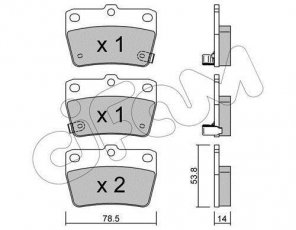 Купити 822-431-0 CIFAM Гальмівні колодки задні Ибица 1.9 TDI с звуковым предупреждением износа