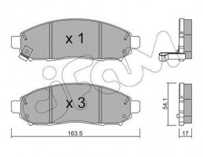 Купити 822-743-0 CIFAM Гальмівні колодки передні Pathfinder (2.5 dCi, 2.5 dCi 4WD, 4.0 4WD) с звуковым предупреждением износа