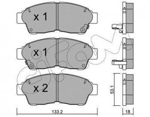 Купити 822-149-0 CIFAM Гальмівні колодки передні Rav 4 (2.0, 2.0 16V 4WD, 2.0 4WD) с звуковым предупреждением износа