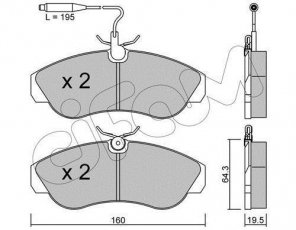 Купить 822-155-0 CIFAM Тормозные колодки передние Boxer (2.4, 2.5) с датчиком износа
