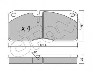 Купить 822-269-0 CIFAM Тормозные колодки передние Ивеко  (5.5, 5.9) подготовлено для датчика износа колодок