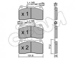 Купить 822-288-0 CIFAM Тормозные колодки передние Альфа Ромео  (1.7, 2.4, 3.2) с датчиком износа