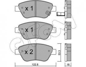 Купить 822-321-2 CIFAM Тормозные колодки передние Корса Д (1.0, 1.2, 1.4) с звуковым предупреждением износа