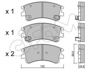 Купить 822-476-0 CIFAM Тормозные колодки передние Mazda 6 (GG, GY) (1.8, 2.0, 2.3, 3.0) с звуковым предупреждением износа
